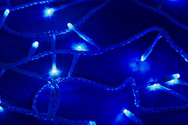   LED MTL 100L/10m clear PVC blue
