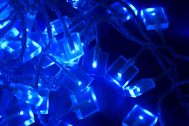   LED MTL 100L/10m clear PVC blue plastic
