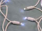 Светодиодная гирлянда LED PLR-90-230V кабель белый, светодиоды белые, длина 4,5м